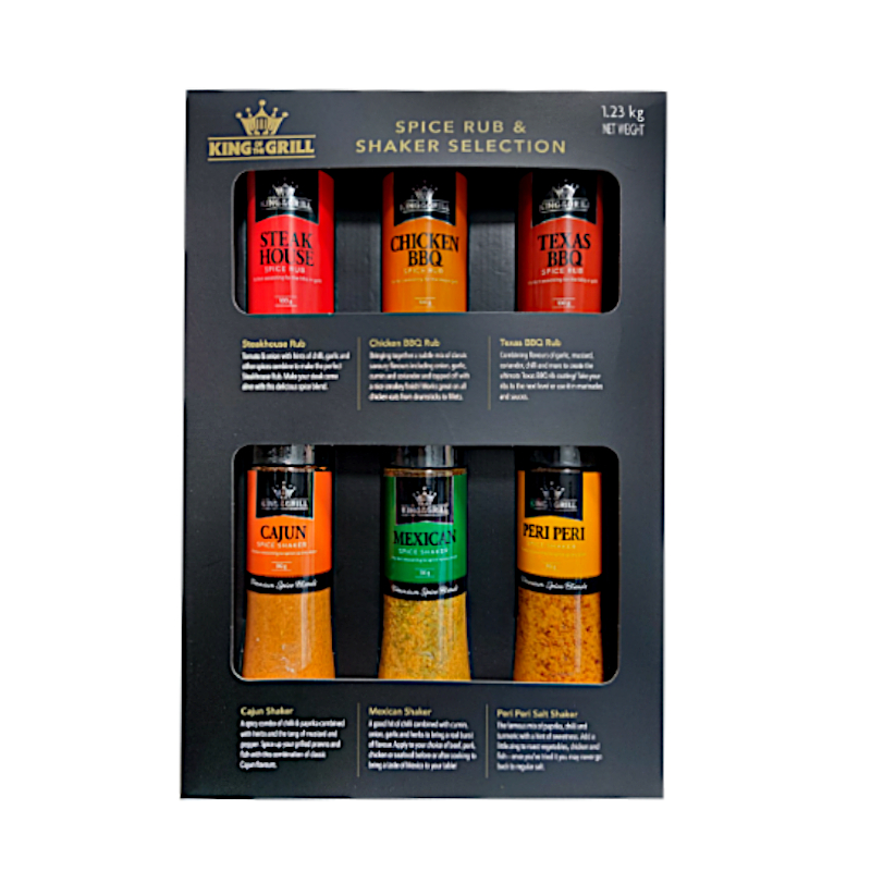 King of the Grill Spice Rubs and Shakers Set - 6 Pack